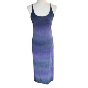 Vintage 90’s Y2K Alyn Paige Shimmery Purple Ombré Long Maxi Dress 13/14